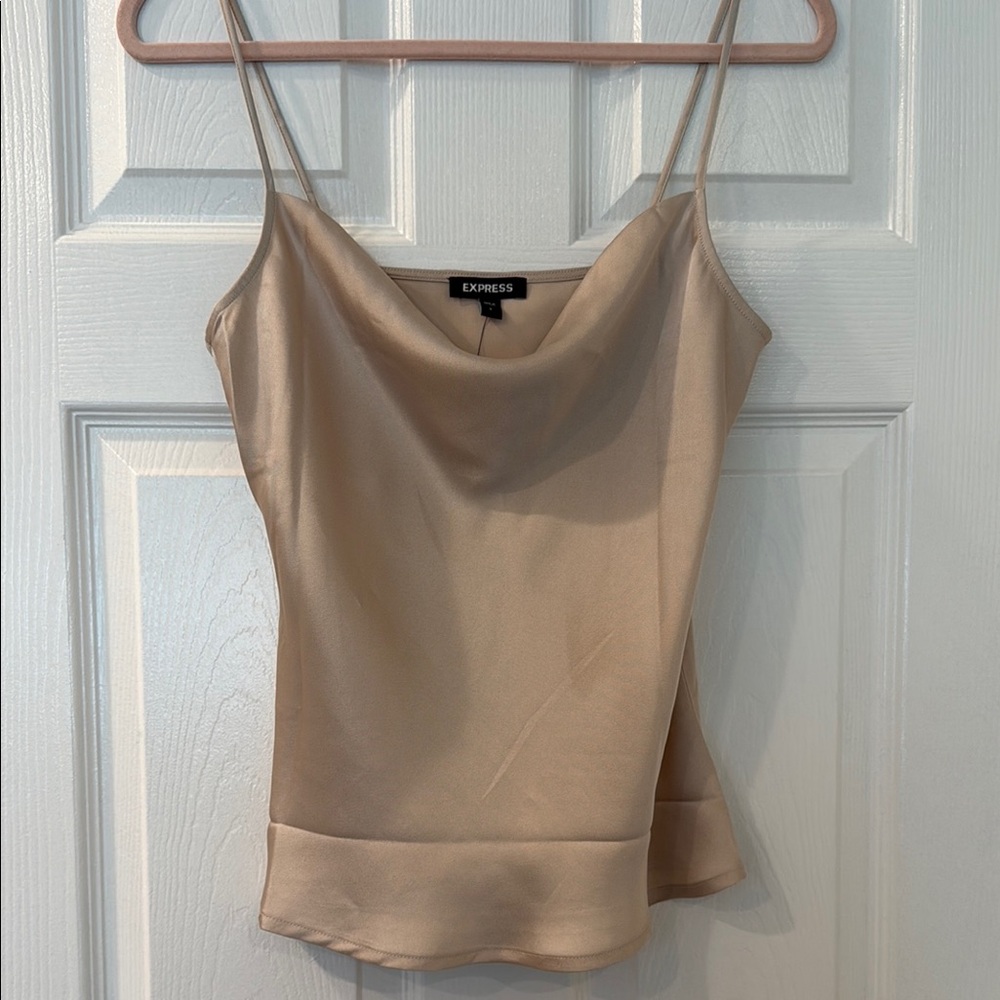 Express Tan satin Camisole Top
